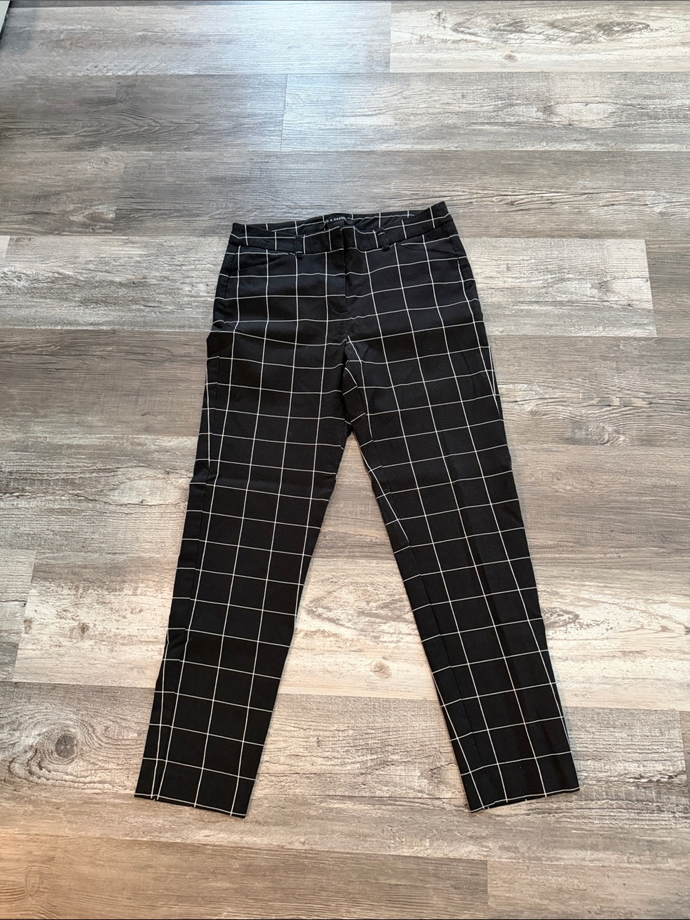 Zac & Rachel Black Windowpane Chinos